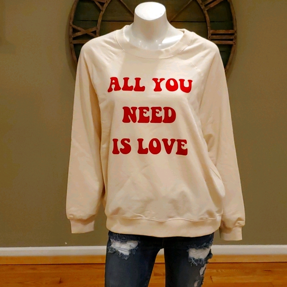 Wildfox all you need is love sweatshirt